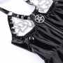 Sexy Black Gothic Rave Dress Women Dark Gothic Cubwear Punk Sexy Open Bust Dress Party Dress 