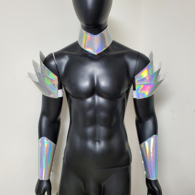 Burning Man Holographic Armor, Rave Carnival Costume Festival Outfit 10004