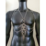 Sexy Man Body Chain, Rave Body Chain Harness, Rave BodyChain, Punk Chest Chain, Music Festival Wear, Burning Man Outfits, Carnival Costumes, Rave Outfit, Rave Bodychain 10046