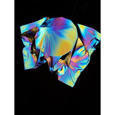 4-Way Stretch Iridescent Reflective Iridescent Rainbow Holographic Fabric Sold by Half Yard