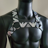 Holographic Harness,Men Body Harness,Chest Harness,Music Festival Party Wear,Burning Man Outfits,Rave Outfit,Gay Harness,Bdsm Harness