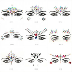 9pcs Different Pattern Gypsy Shrine Starry Eyes Face Jewel (1-9)