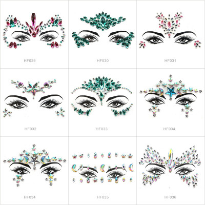 9pcs Different Pattern Gypsy Shrine Starry Eyes Face Jewel (29-36)