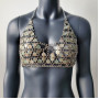 Women Body Chain Chest Chain, Rave Bikini Bra Top, Burning Man Music Festival Wear Rave Bra 20007